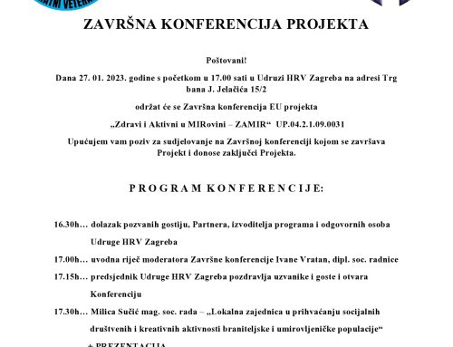Najava završne konferencije projekta